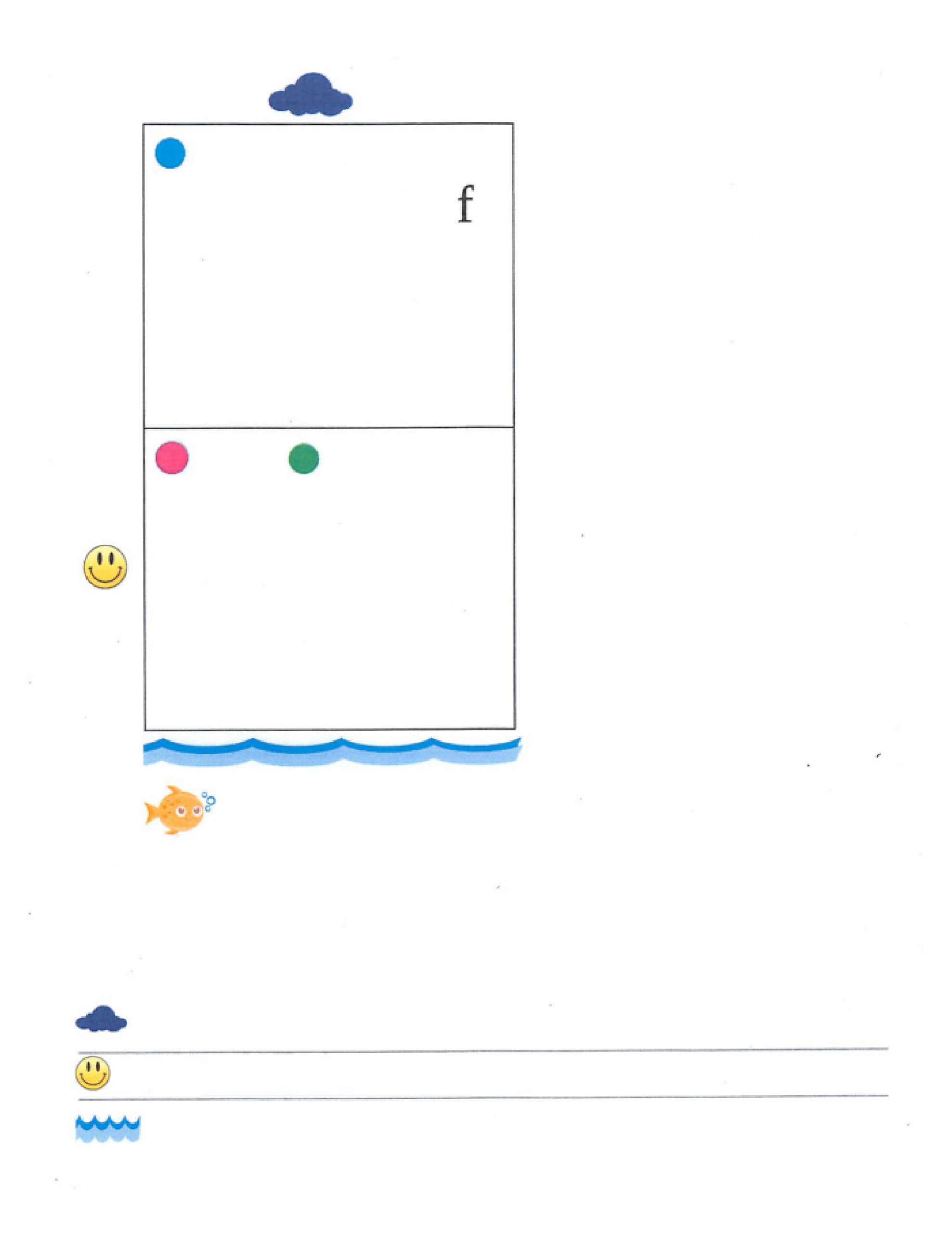 Colorful graph used for letter formation.