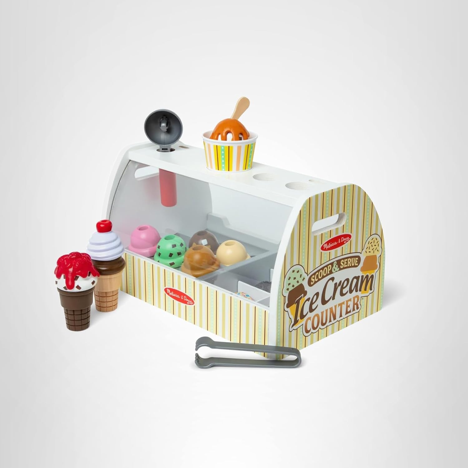 Melissa & Doug Wooden Scoop & Serve Ice Cream Counter